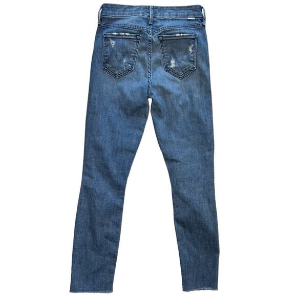 Mother The Looker Crop‎ In Graffiti Girl Wash Slim Leg with Distressing Size 24 - Picture 10 of 10